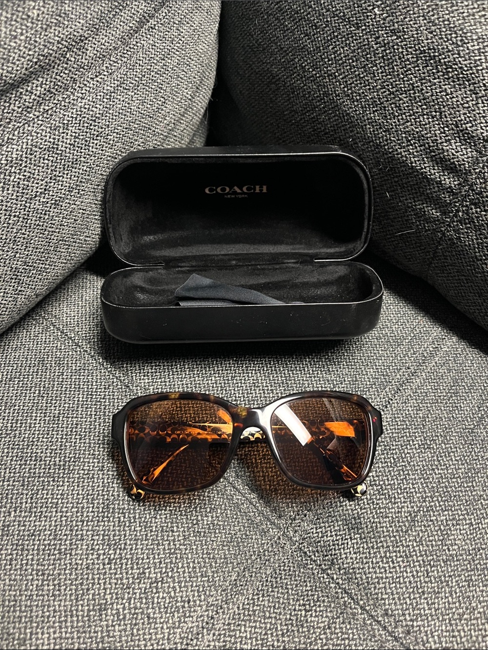 Coach Women's Tortoiseshell Sunglasses with Brown Lenses